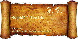 Hajdú Izolda névjegykártya